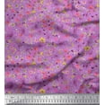 thumbnail image 1 of Soimoi polyester Crepe Fabric Leaves,Butterfly & Flower Floral Print Sewing Fabric Yard 52 Inch Wide, 1 of 3