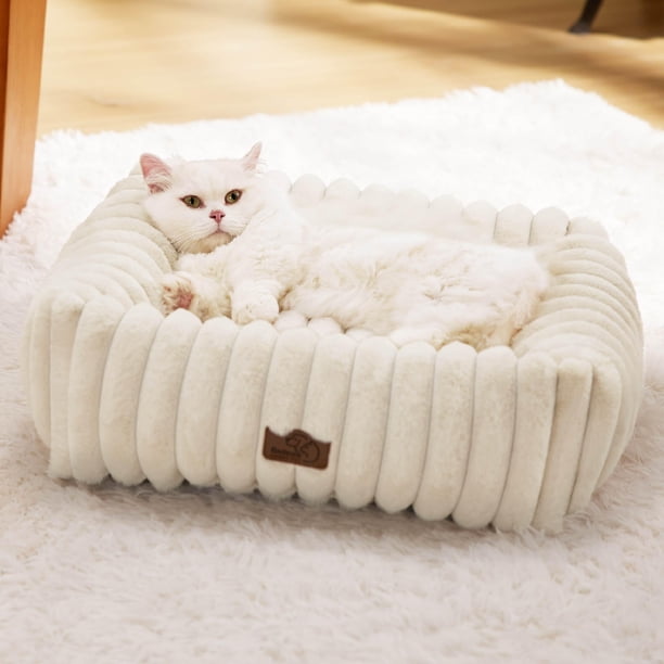 Cama para perros, bonita, lavable, ortopédica, peluda, de pana, 20 x 19 x 15 cm