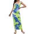thumbnail image 4 of Liacowi Women Tie Dye Print Bodycon Maxi Tank Dresses Sleeveless Summer Sexy Scoop Neck Long Dresses Slim Fit Beach Streetwear, 4 of 6