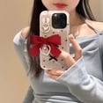 thumbnail image 5 of Elegant Pearls Heart Ribbon Bowknot Keychain For Women With Korean Styles Designs And Sturdy Alloy Materials, 5 of 9