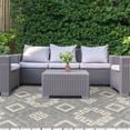 thumbnail image 2 of Superior Modern Diamonds Geometric Indoor/Outdoor Area Rug, Grey, 6' x 8' 10", 2 of 7