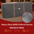 thumbnail image 5 of Elf Stor Canvas Rolling Christmas Tree Storage Bag for 12-ft Artificial Tree for Adult, Gray, 5 of 6