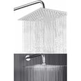 thumbnail image 1 of Regadera Cuadrada Acero Inox 8 Pulgadas Metal Lumax ML-5004, 1 of 7