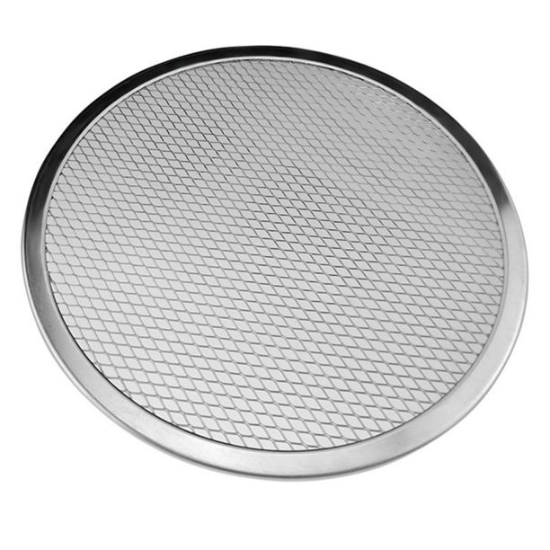 Sartén de Pizza de aluminio, malla de Metal resistente a la oxidación, diseño de ojal, malla hueca para pastel, suministros para el hogar para hornear para cocinas