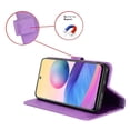 thumbnail image 5 of Compatible with Oppo A5 Pro 5G Phone Case PU Leather Diamond Texture Wallet Phone Case - Purple, 5 of 5