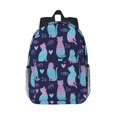thumbnail image 1 of Easygdp Silhouette Cats Mochila Ligera de 15 Pulgadas para Estudiantes, Mochila Cómoda para la Escuela y Viajes, Correas Ajustables, 1 of 6