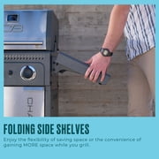 Charbroil Performance Series™ FlavorMax™ 2 Burner Gas Grill Cabinet with Foldable Side Shelves, Stainless Steel