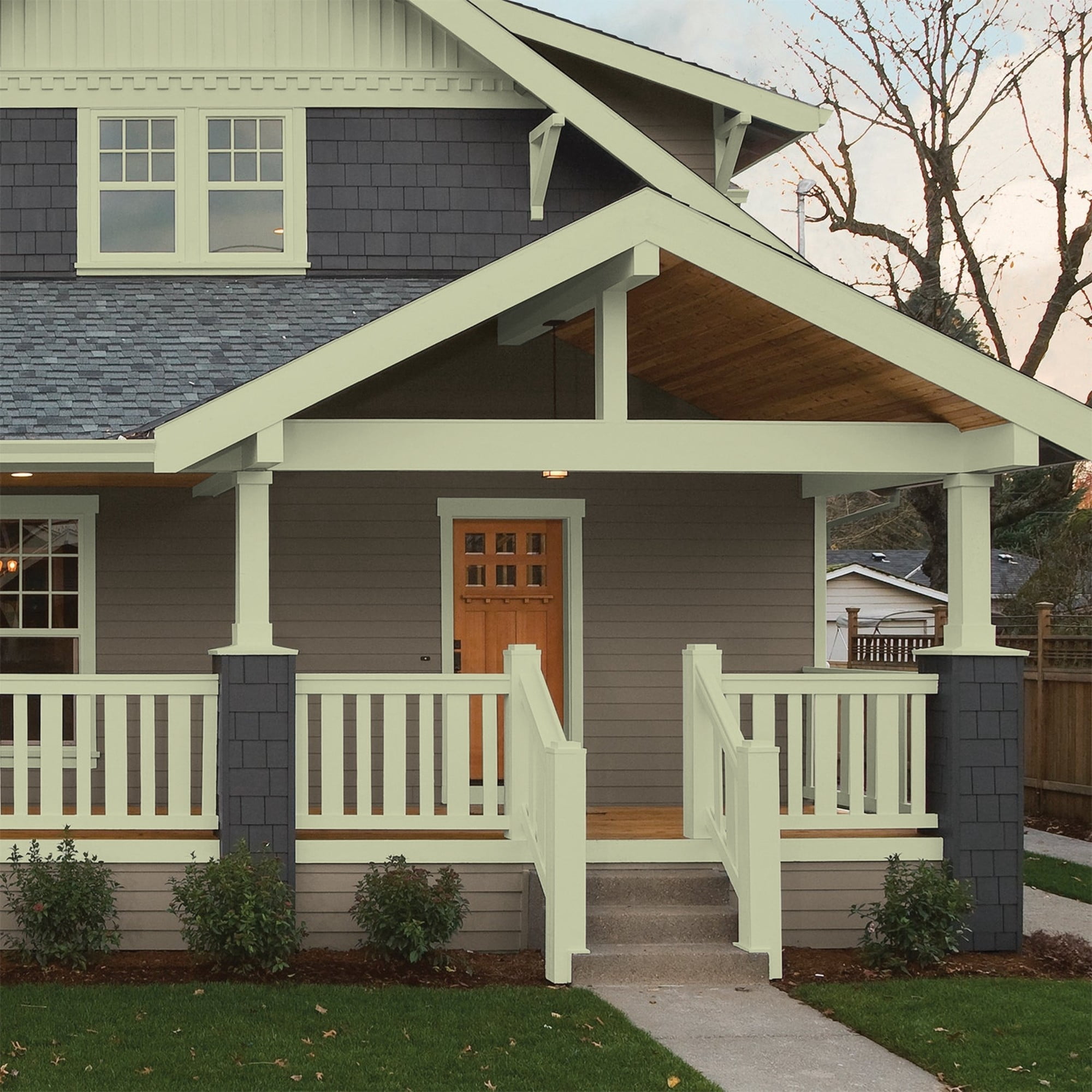 Glidden HEP Sage Splendor / Green Semi-Gloss Exterior Paint with Primer, 1 Gallon