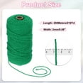 thumbnail image 2 of Uxcell Natural Macrame Cord 2mm x 219 Yards 3 Strand Twisted Cotton Macrame Rope for DIY Knitting Plant Wall Hanger Dreamcatcher, Emerald Green, 2 of 6