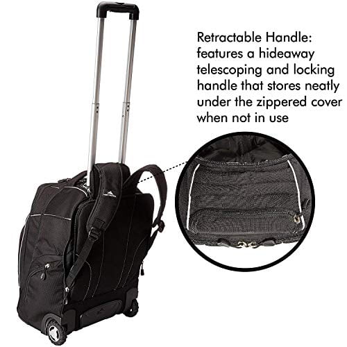 High Sierra Powerglide Wheeled Backpack Black One Size Walmart