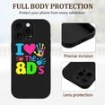 thumbnail image 2 of Colorful ' I ❤️ The 80s ' Design iPhone 15 Pro Case - Lightweight Yellowing Resistant Fun Handprint Pattern, 2 of 6