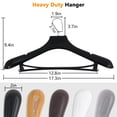 thumbnail image 2 of Colgador de ropa DEDU, 30 unidades, extra ancho, 45 cm, negro, 2 of 7