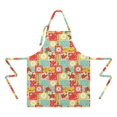 thumbnail image 2 of Pioneer Flower Floral Print Pattern Apron for Women and Men, Cotton Linen Waterproof with Pockets, Adjustable, 33x27 Inch for Kitchen, Gardening, BBQ, Salon, 2 of 6