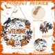 thumbnail image 5 of Decoración de Halloween, corona de madera con forma de fantasma para puerta de entrada, letreros de pared, letrero de calabaza, murciélago, gato negro, feliz Halloween, letrero colgante para, 5 of 5