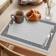 thumbnail image 3 of Grey Placemats Set of 8, Greek Chinese Style Non-Slip Place Mats Washable Table Mats for Kitchen Dining Table Decorations Indoor/Outdoor, 3 of 9