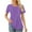 Light Purple, variant on NANAIQ Short Sleeve Women's Tops Pleated Casual Crew Neck T Shirts for Women Soft Fashion Skin-Friendly Womens T Shirts Summer Tops Dark Green XXL