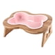 thumbnail image 1 of para perros con , estante de madera para perros medianos y gatos grandes, suministros para mascotas, platos para perros, platos , Rosado Yinane Cuencos para mascotas, 1 of 3