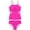Pink, variant on Girls Swimsuit Bikini Set 2 Piece Tankini Swimsuit Adjustable Straps Cut Out Swimwear Black Girls Bathing Suit 14-16 Years
