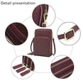 thumbnail image 4 of Bolso bandolera pequeño con cremallera para teléfono móvil, minibolso de hombro, billetera para teléfono inteligente con tarjeta de crédito Solts, 4 of 5