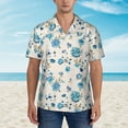 thumbnail image 4 of Fotbe Rose Flowers Hawaiian Shirt for Men Unisex Summer Beach Casual Short Sleeve Cotton Linen Button Down Shirts-X-Large, 4 of 9