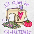 thumbnail image 3 of CafePress - I'd Rather Be Quilting Kids Light T Shirt - Light T-Shirt Kids XS-XL, 3 of 4