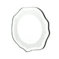 thumbnail image 6 of DecMode 26" x 25" Silver Wavy LED Abstract Wall Mirror with Radial Pattern, 6 of 9
