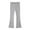 Gray, variant on Toddler Girls Flared Leggings, Stretch Cotton Pull On Yoga Pants for Girls Solid Color Elastic Waist Workout Running Leggings