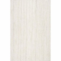 Jaipur Art And Craft Natural Fiber White Jute Handmade 9x10 Square feet (270x300 cm) Rectangular Area Rug