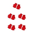 thumbnail image 3 of Wisewang 1 Paire Gants Tricotés Demi-Doigt Unisexe Mitaines Sans Doigts Portables Extérieur Moto Route Cyclisme Vélo Chauds Rouges 5Ensemble, 3 of 6