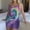 Multicolor(New)M, variant on PNTUTB Women's Homewear Two-piece Fashion Tie Dye Print Spaghetti-strap Top and Shorts Comfortable Pajamas Set