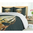 thumbnail image 5 of Ambesonne Gothic Duvet Cover Set, Skull Fractal Effects, 2-Calking, Pale Caramel Dark Grey, 5 of 7