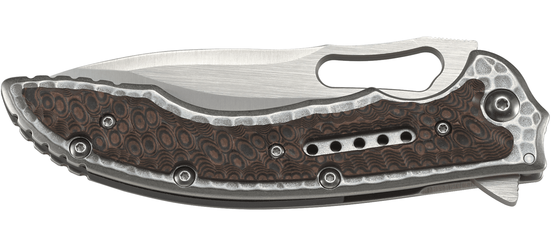 CRKT Fossil Folding Pocket Knife with Frame Lock and Satin Blade Finish, Black