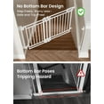 thumbnail image 3 of Baby Gate for Stairs- No Bottom Bar, Adjustable Width 29.8” to 43.5” for Child and Pet, Dog Gate with Auto-Close & One-Hand Operation, Hardware-mounted Installation for Doorways and Indoor Use, 3 of 8