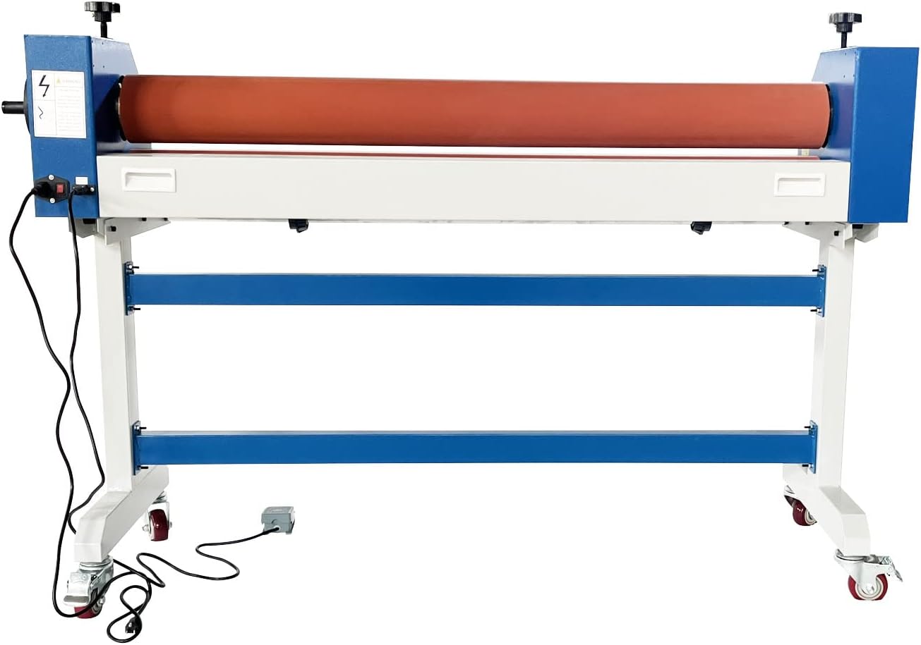 EQCOTWEA Automatic 51in Cold Laminator with 1300mm Soft Rubber Roller Cold Mounting Machine