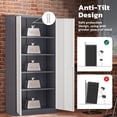 thumbnail image 4 of SOLAURA 72 inches Tall Metal Garage Storage Cabinets, Lockable Steel Storage Cabinet with Doors and Adjustable Shelves for Office, Home, Shops, Garage, Assembly Required, Gray White, 4 of 7