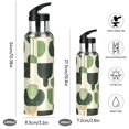 thumbnail image 2 of Yayeee 20oz Insulated Water Bottle Double Wall Stainless Steel with Flip Straw Lid, Green Circle, 2 of 7