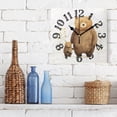 thumbnail image 3 of Bears with Leaves Flowers Wall Clock Square Silent Non Ticking Battery Operated Clock for Home Bathroom Kitchen Bedroom Living Room, 3 of 8