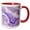 Red/White, variant on 3drose, Image of Chic Trendy Purple Violet Marble Agate Gemstone Rock Quartz, 15oz Mug