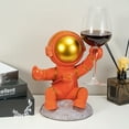 thumbnail image 3 of Sunjoy Tech Wine Glass Rack Nordic Style Handmade Table Decoration Resin Cartoon Astronaut Figurine Wine Bottle Holder for Home Countertop, 3 of 7