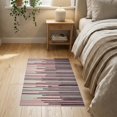 thumbnail image 3 of ODIKA Geometric Minimalist Abstract Stripe With Interlocking Square Accents for Hallway, Study Room, Playroom, Non-Slip Low Profile, 3 of 7