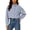 Blue, variant on Women's Casual Jacket Fashionable Loose Zipper With High Neck Sun Long Sleeve Jacket For