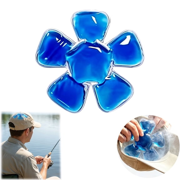 Cooling Hat Insert, Reusable Gel Ice Packs for Sun Hats & Helmets, Portable Head Cooling Pads for Outdoor Activities Adults (Blue*1)