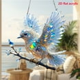 thumbnail image 6 of Blue Bird Stained Art Ornament 2D Acrylic, Crystal Suncatcher for Window Hanging, Indoor Outdoor Decor for Home Wall Car, Gift for All Ages, 6 of 7