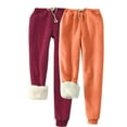 thumbnail image 2 of Otvok 2Pcs Home Sweatpants for Women Casual Solid Color Sanitary Pants Loose Trousers, 2 of 6