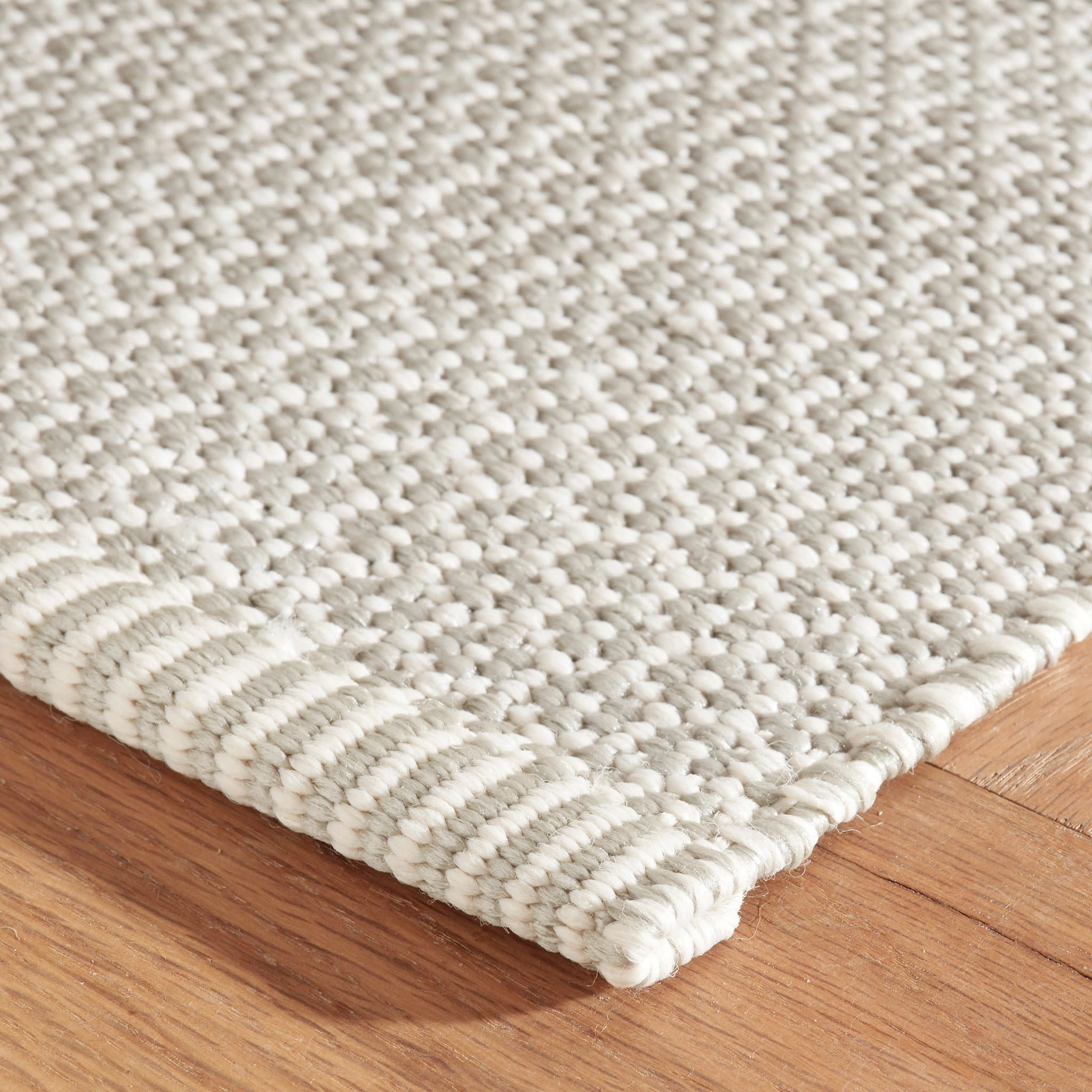 Dash & Albert Finn Handwoven Indoor/Outdoor Rug, 9' x 12', Platinum