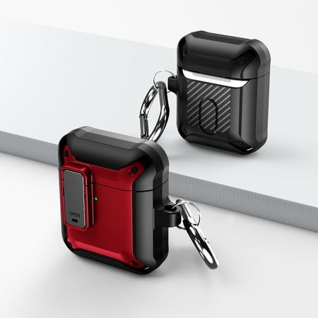 Duo Shield Secure Lock Designed For Apple AirPods Generation 1 & 2 With Hook  Red/Black price history on PriceWatchPro