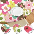 thumbnail image 3 of Elastic edge round table cover with vibrant floral print, durable polyester fabric, water-resistant, fits 44-52 inch round tables, extra large, 3 of 3