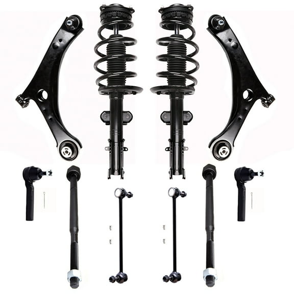 cciyu Struts Suspension Kit for Chrysler Town & Country 2008-2016 Includes Front Complete Struts Assembly Control Arm and Ball Joint Assembly Stabilizer Bar Link Tie Rod End