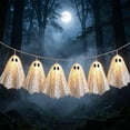 thumbnail image 6 of Halloween Decoration String Lights, Light up Ghost Garland, 6.5ft Battery Operated Ghost Lights with 10 LED for Mantle, Fireplace, Window, Porch, Party Indoor Outdoor Decor, 6 of 6
