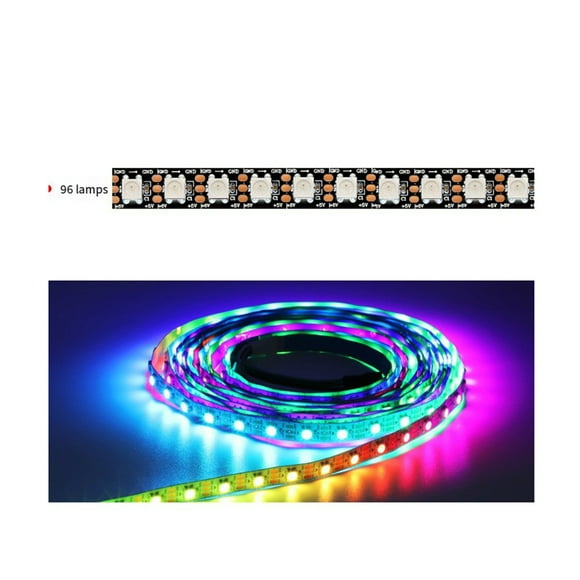 5m WS2812B LED Strip 5V 96 Pixel LEDs Individually Addressable IP20 Waterproof Flexible Tape Lamp Bar